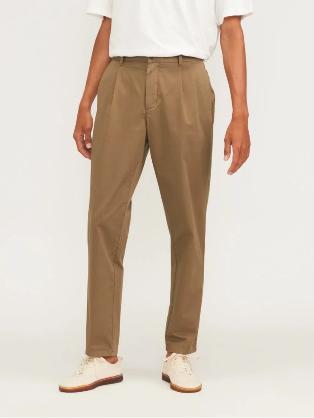 Everlane Pleated Air Chino in Toasted Coconut
